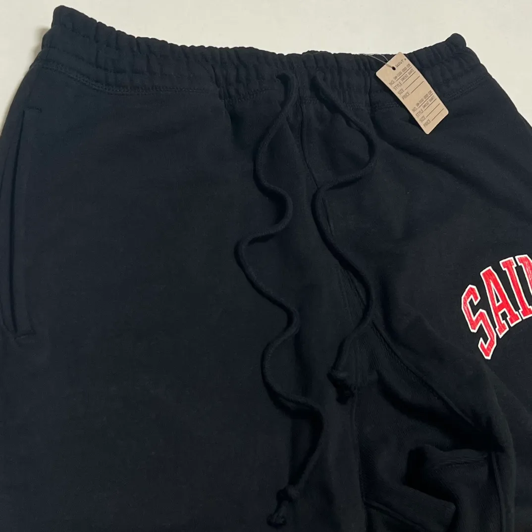 SAINT MICHAEL ARCH SAINT SET PANTS/BLACK The latest SAINT LOGO sweatpants, washed black/gray gray S-XL, custom woven and dyed, black surface and gray bottom fabric, same as the original version, original level straight cracking pulp, original cut and loose fit